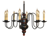 Country Lighting"CHESAPEAKE" 8 ARM WOOD CHANDELIER - Large Handmade Colonial Light in 20 FinishescandelabracandleSaving Shepherd