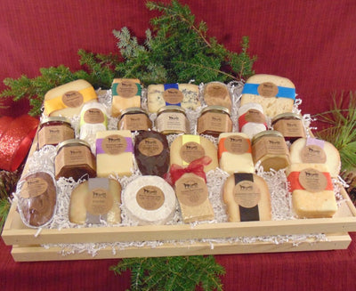 Food Gift BasketsCHRISTMAS PARTY GIFT BASKET - The Best of Cheeses, Sweets & Condimentsbundledelicacyfarm marketSaving Shepherd