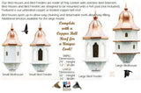 Bird Feeder36" COPPER BELL TOP BIRD FEEDER - Huge Weatherproof Vinyl Body & Genuine Copperbirdbird feederSaving Shepherd