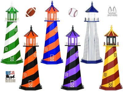 LighthouseFOOTBALL LIGHTHOUSE - Football Purple & Black Working LightBaltimoreCape Hatterasfootball2 FeetYes (Lighthouse + Base + Revolving gallery bulb + Interior LightingWoodSaving Shepherd