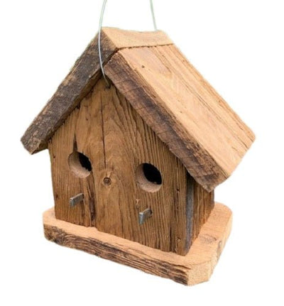 BirdhouseRUSTIC BIRDHOUSE CONDO - Recycled Mushroom Wood Bird Housebirdbird houseSaving Shepherd