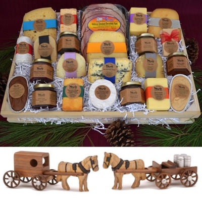 Food Gift BasketsCOUNTRY PARTY - Best of Cheese, Sweets & Condiments with Wood Toybundledelicacyfarm marketGift Basket Only (no wood toy)Saving Shepherd