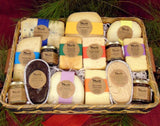 COUNTRY PLEASURES - Cheeses Condiments & Fudge in Hand Woven Basket