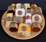 Food Gift BasketsCOUNTRYSIDE SELECTIONS - 8 Cheese & 4 Condiments on Handmade Wood Lazy Susanbundledelicacyfarm marketSaving Shepherd