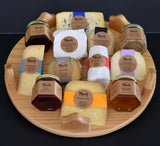 Food Gift BasketsCOUNTRYSIDE SELECTIONS - 8 Cheese & 4 Condiments on Handmade Wood Lazy SusanbundledelicacySaving Shepherd