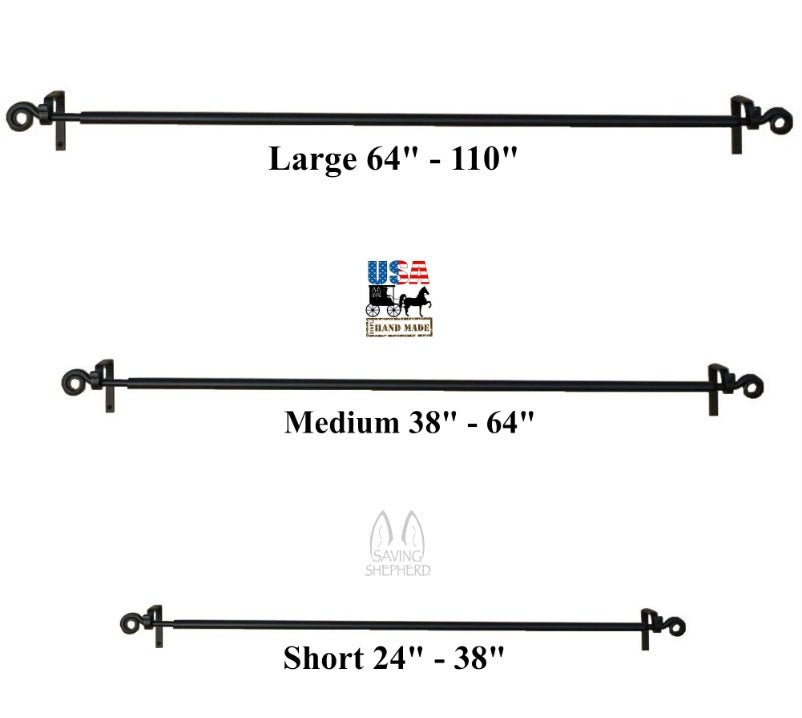 Handmade Wrought Iron Scroll Curtain Rod Adjustable – Saving Shepherd