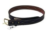 Leather BeltCURVE STITCH BELT - 1½" Wide Black & Brown Leather - USAbeltbeltsSaving Shepherd