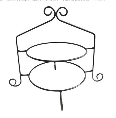 Wrought Iron2 Tier PIE PLATE STAND - Wrought Iron Double Rack Display USA HANDMADEpie rackpie standplate holderSaving Shepherd