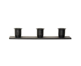 3 TRIPLE CANDLE WINDOW SILL HOLDER - Set of Three Wrought Iron Stands