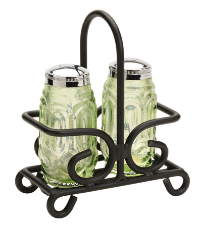 Wrought IronSALT & PEPPER CADDY - Wrought Iron Table Rack in Satin Black USA HANDMADEcaddykitchenSaving Shepherd