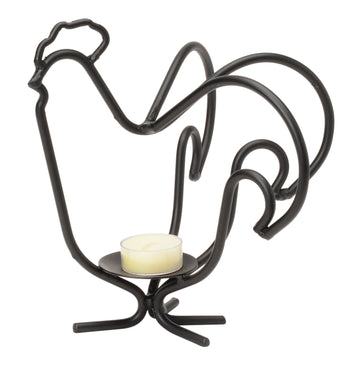 Candle StandTea Candle 3-D ROOSTER Wrought Iron Stand Farmhouse Decor Holder USA HANDMADEAmish BlacksmithcandleSaving Shepherd