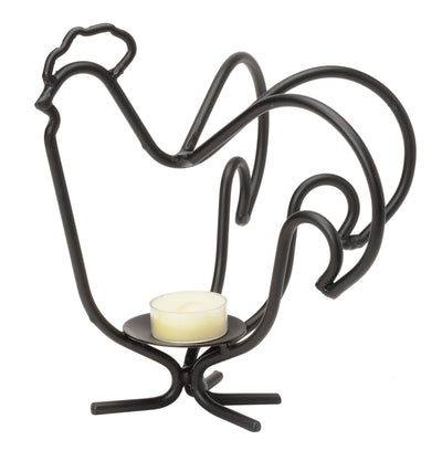 Candle StandTea Candle 3-D ROOSTER Wrought Iron Stand Farmhouse Decor Holder USA HANDMADEAmish BlacksmithcandleSaving Shepherd