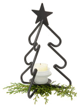3-D CHRISTMAS TREE - Wrought Iron Tea Candle Stand Holiday Decor Holder
