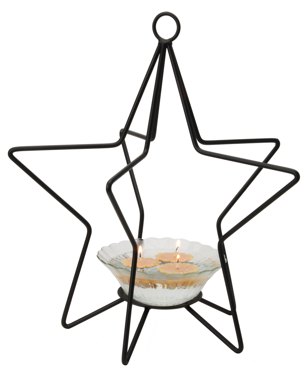 Handmade Wrought Iron 3D Star Candle Stand Holiday Decor Saving Shepherd