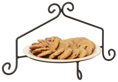 Wrought IronPIE PLATE STAND - Wrought Iron Single Tier Rack in Satin Black USA HANDMADELongabergerpie rackSaving Shepherd