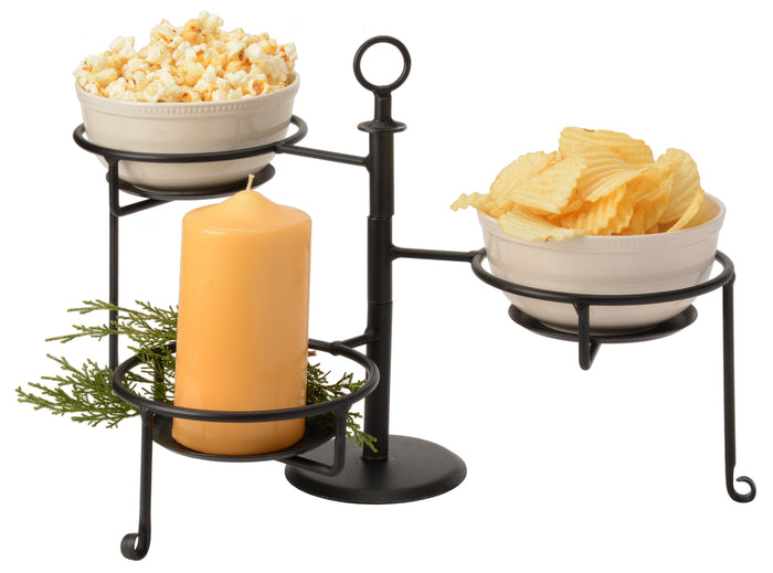 Table Caddy WROUGHT IRON SWIVEL CADDY Adjustable 3 Tier Table Rack  Condiment Display USA – Saving Shepherd