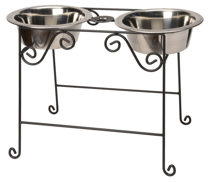 Dishes, Feeders & Fountains DOG CAT FEEDER Elevated Wrought Iron Pet Food  Water Bowl Stand – Saving Shepherd
