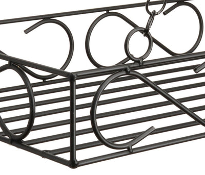 Pot & Pan RackLARGE WROUGHT IRON POT & PAN SCROLL RACK ~ Hanging Holder with 8 Forged S Hooks USAAmishAmish BlacksmithSaving Shepherd