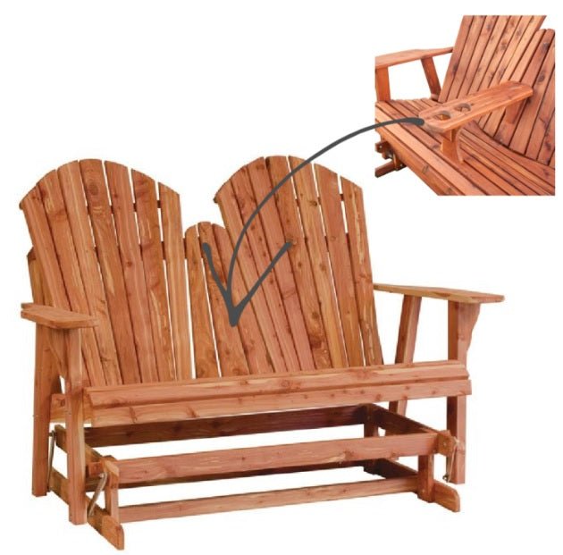 Handmade Outdoor Furniture Deluxe Adirondack Love Seat Saving Shepherd