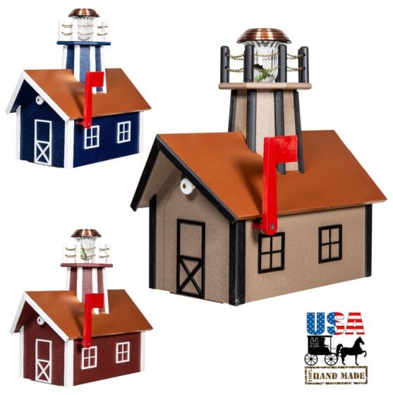 MailboxCOPPER ROOF & SOLAR LIGHTHOUSE MAILBOX - Handmade Custom Color CombinationsbarncopperSaving Shepherd