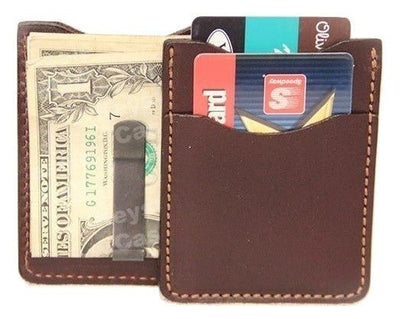 WalletDELUXE LEATHER CARD & MONEY CLIP - Minimalist Wallet in 5 Colorscard walletcredit cardSaving Shepherd