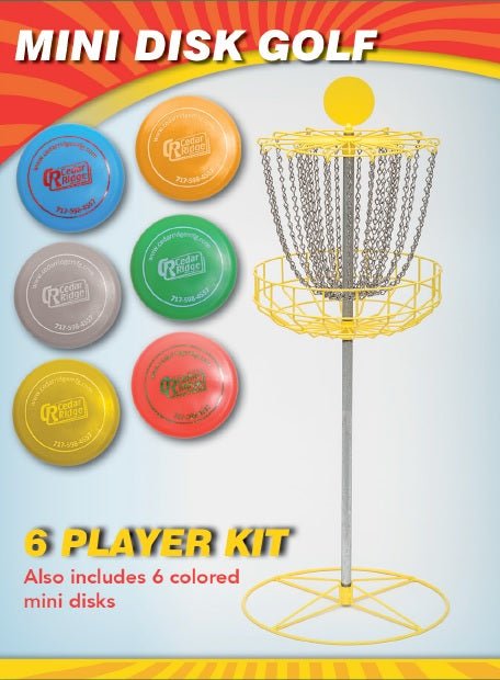 Disc Golf MINI DISC GOLF SET - Chain Basket Stand & 6 Discs – Saving  Shepherd