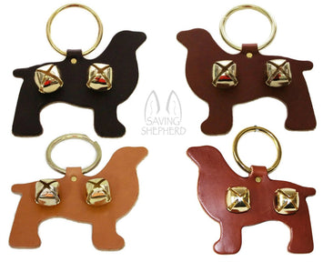 Door ChimeDOOR CHIME - LEATHER DOG with SLEIGH BELLS in 4 Colors - Amish Handmade in USAbellschimesSaving Shepherd