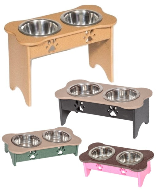 POLYWOOD Pet Feeder - Black