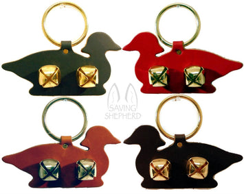 Door ChimeDOOR CHIME - LEATHER DUCK with JINGLE BELLS in 4 Colors - Amish Handmade in USAbellbellsSaving Shepherd