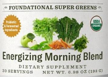 Herbal SupplementFOUNDATIONAL SUPER GREENS - Certified Organic No GMOs Energizing Morning Blenddigestive healthImmune HealthSaving Shepherd