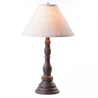 Country LightingDAVENPORT TABLE LAMP with 15" Ivory Linen Shade in Distressed Textured FinisheslamplightSaving Shepherd