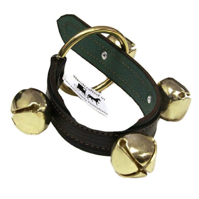 Door Chime2 LAYER LEATHER STRAP w/ 4 SLEIGH BELLS - 5 Colors - Amish Handmade USAbellbellsSaving Shepherd