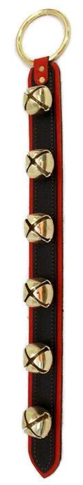 Door Chime6 SLEIGH BELLS on 2 LAYER LEATHER STRAP in 4 Colors - Amish Handmade USAbellbellsSaving Shepherd