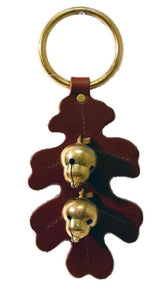 Door ChimeOAK LEAF DOOR CHIME - STITCHED LEATHER & SOLID BRASS ACORN BELLS in 5 ColorsautumbellSaving Shepherd