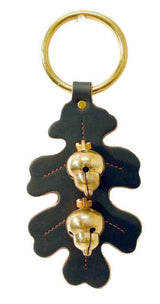 Door ChimeOAK LEAF DOOR CHIME - STITCHED LEATHER & SOLID BRASS ACORN BELLS in 5 ColorsautumbellSaving Shepherd