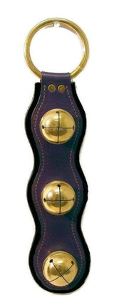 Door Chime2 LAYER LEATHER STRAP w/ 3 SOLID BRASS SLEIGH BELLS - 5 Colors - Amish Handmade USAbellbellsSaving Shepherd