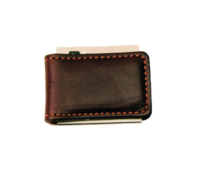 Handtooled LeatherLEATHER MONEY CLIP - STRONG MAGNET in BROWN or BLACK - Amish Handmadebill clipbillsSaving Shepherd