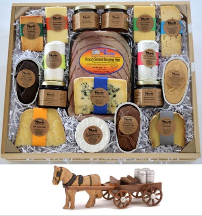 Food Gift BasketsFAMILY GIFT BASKET - Best of Cheese, Sweets & Condiments with Wood Toybundledelicacyfarm marketGift Basket with Horse & Milk CartSaving Shepherd