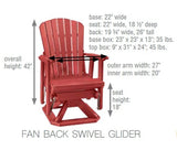 Adirondack ChairADIRONDACK SWIVEL & GLIDER CHAIR - Fan Back All-Season Poly in 6 ColorsAdirondackchairSaving Shepherd