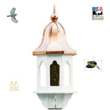 Bird Feeder29" COPPER BELL TOP BIRD FEEDER - Weatherproof Vinyl Body & Post Bracketbirdbird feederSaving Shepherd