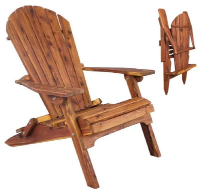 ChairsFOLDING ADIRONDACK CHAIR - Amish Red Cedar Outdoor ArmchairAdirondackchairSaving Shepherd