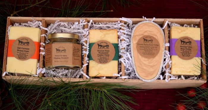 Food Gift BasketsFRIEND GIFT BASKET - 3 Cheeses Dipping Mustard & FudgebundledelicacySaving Shepherd