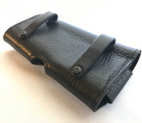 iPhone Plus BLACK LEATHER CASE Horizontal Belt Holder for 6+ 7+ 8+ X USA Handmade