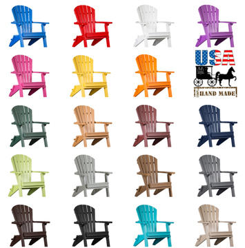 Adirondack ChairKIDS FOLDING ADIRONDACK CHAIR - CHILD SIZED 4 Season Maintenace Free in 19 ColorsAdirondackchairSaving Shepherd