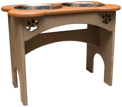 15" ELEVATED DOG FEEDER - Large Vinyl Food & Water Station in Custom Colors