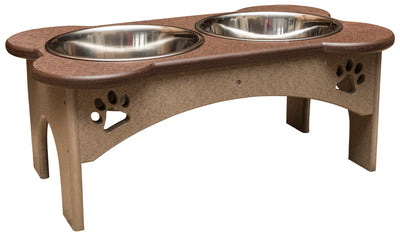 8" ELEVATED DOG FEEDER - Poly Vinyl Food & Water Station in Custom Colors