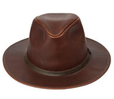 Leather HatLeather SAFARI HAT ~ Cowboy Western Bush Style in BROWN & BLACKAmishAustralianSaving Shepherd