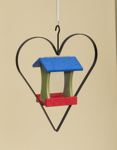 Bird FeederBIRD FEEDER in WROUGHT IRON HEART HANGER ~ Amish Handmade in 12 Color Choicesbirdbird feederSaving Shepherd