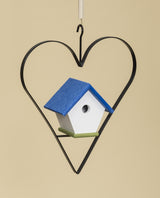 BirdhousesWREN BIRD HOUSE in IRON HEART HANGER ~ Amish Handmade in 12 Color Choicesbirdbird houseSaving Shepherd