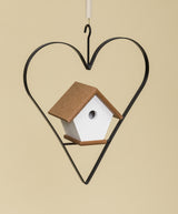 BirdhousesWREN BIRD HOUSE in IRON HEART HANGER ~ Amish Handmade in 12 Color Choicesbirdbird houseSaving Shepherd